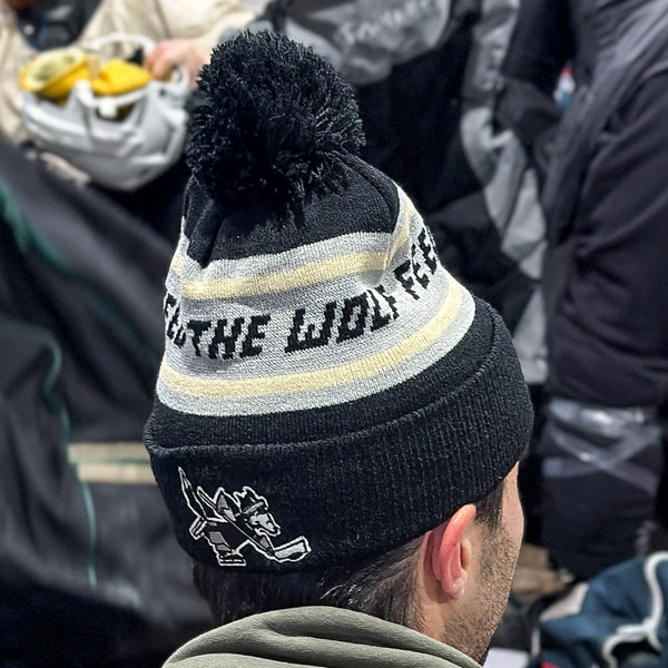 Feed The Wolf Knit Pom Beanie Beauty Status Hockey Co.
