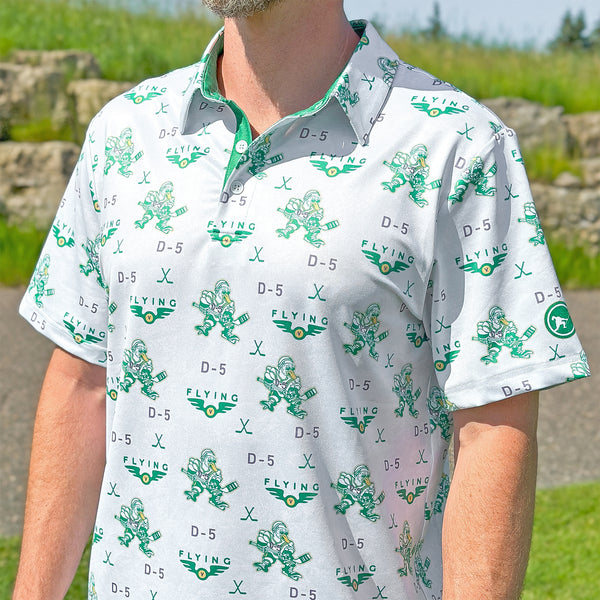 Ducks Fly Together *Performance Stretch Polo Beauty Status Hockey Co.