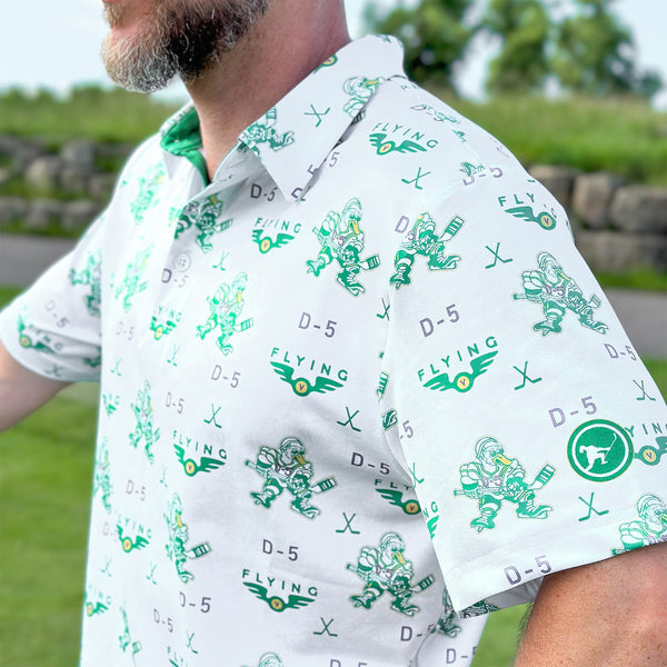 Ducks Fly Together *Performance Stretch Polo Beauty Status Hockey Co.