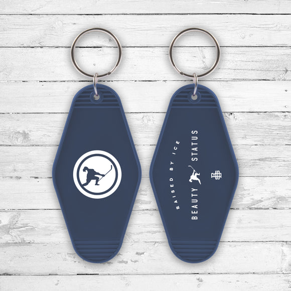 Branded Retro Key Fob (Slate Blue) Beauty Status Hockey Co.