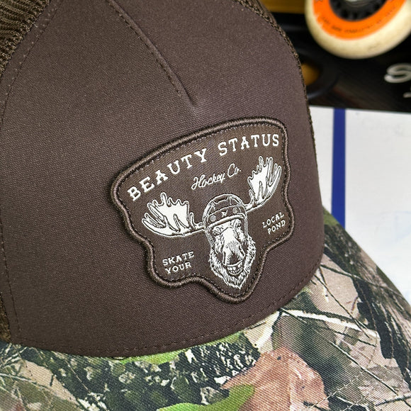 Mangled Moose (Hickory/Woodland Camo) Beauty Status Hockey Co.