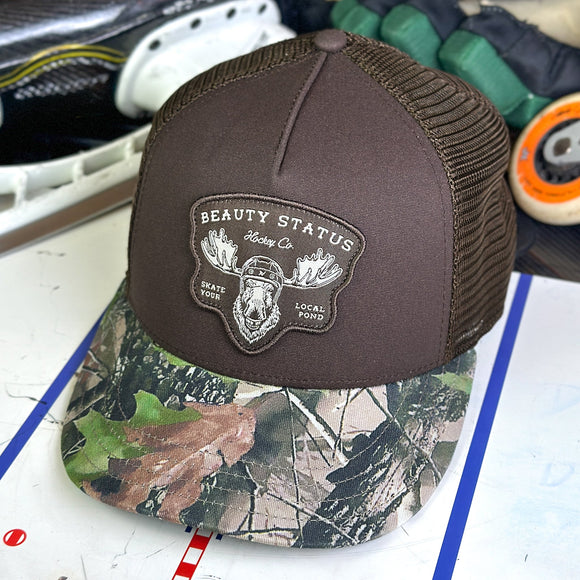 Mangled Moose (Hickory/Woodland Camo) Beauty Status Hockey Co.
