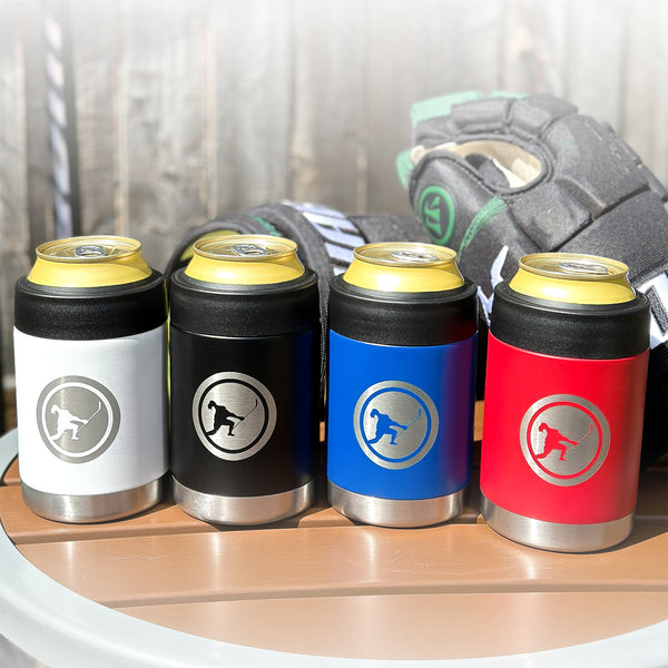 In The Clutch *Insulated Can Cooler (White) Beauty Status Hockey Co.