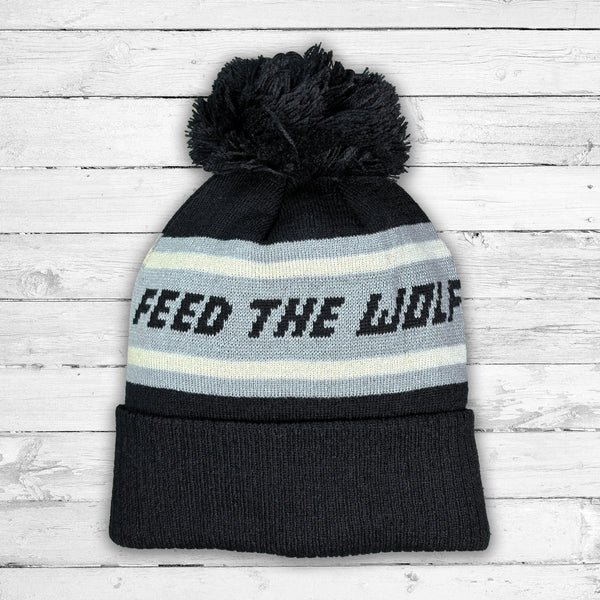 Feed The Wolf Knit Pom Beanie Beauty Status Hockey Co.