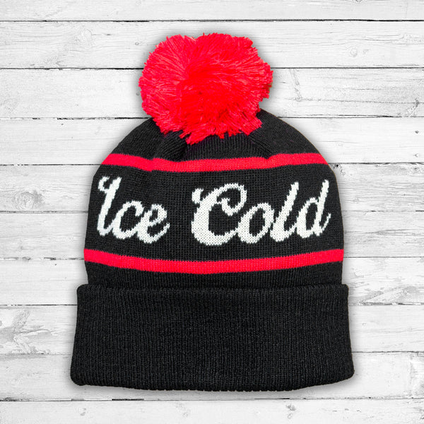 Ice Cold Knit Pom Beanie (Black) Beauty Status Hockey Co.