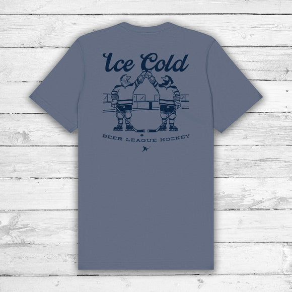 Ice Cold Cheers (Vintage Denim Blue) Beauty Status Hockey Co.