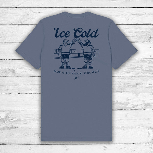 Ice Cold Cheers (Vintage Denim Blue) Beauty Status Hockey Co.