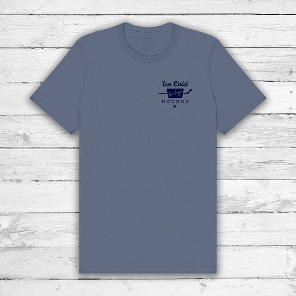 Ice Cold Cheers (Vintage Denim Blue) Beauty Status Hockey Co.