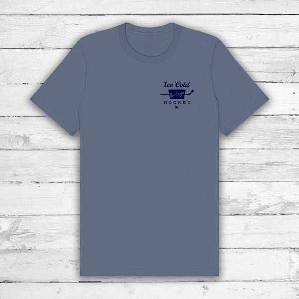 Ice Cold Cheers (Vintage Denim Blue) Beauty Status Hockey Co.