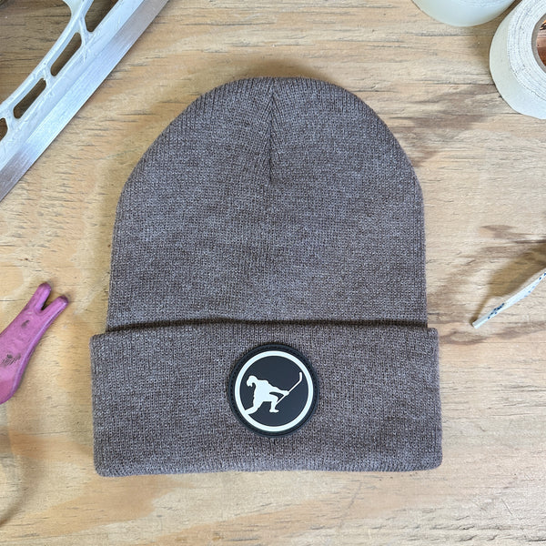 In The Clutch *Jersey Knit Beanie (Heather Ash Brown) Beauty Status Hockey Co.