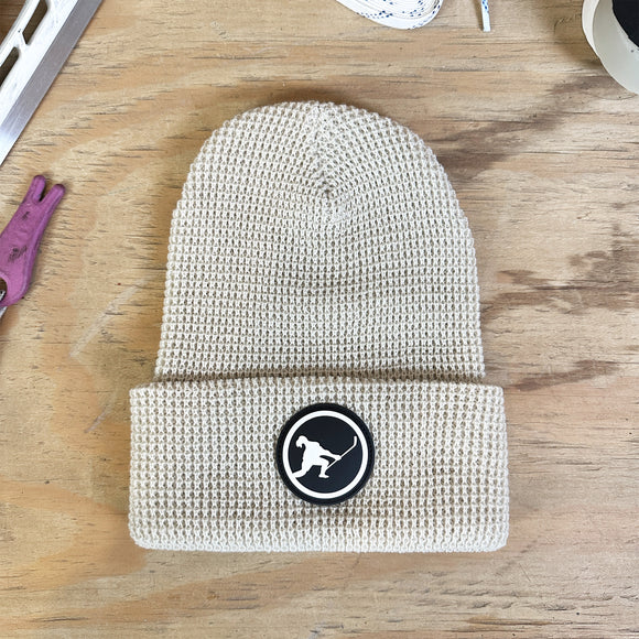 In The Clutch *Waffle Knit Beanie (Wheat) Beauty Status Hockey Co.