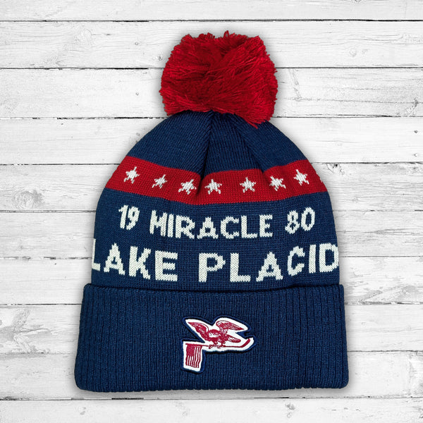 Transparent Red Patriots Beanie Transparent Patriots Pom Hat