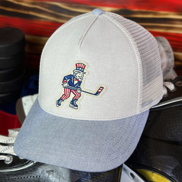 Skatriot (Wheat/Heather Navy) Beauty Status Hockey Co.