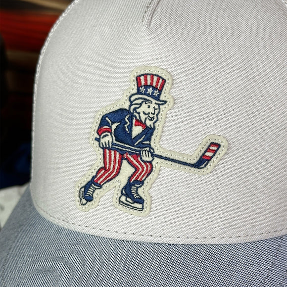 Skatriot (Wheat/Heather Navy) Beauty Status Hockey Co.