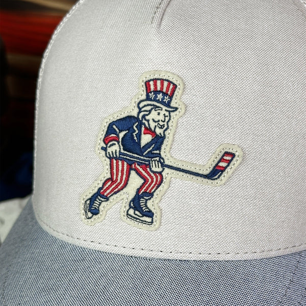 Skatriot (Wheat/Heather Navy) Beauty Status Hockey Co.