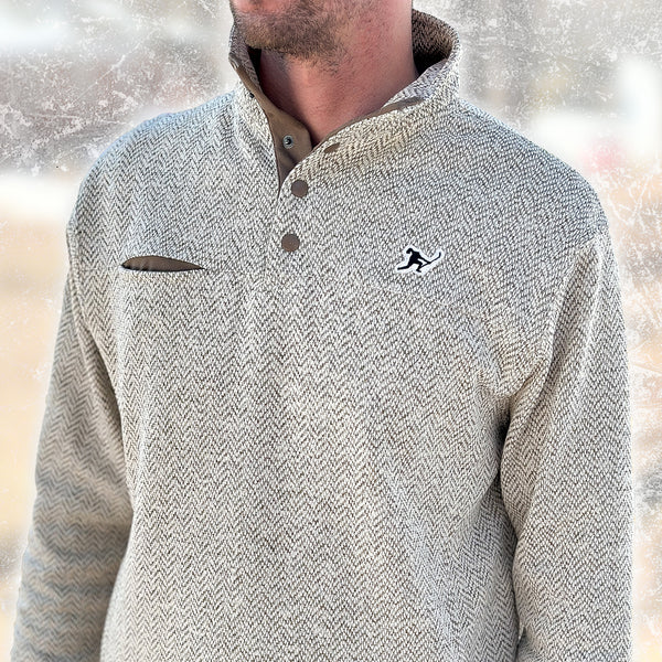 Classic *Herringbone Fleece Snap Pullover Beauty Status Hockey Co.