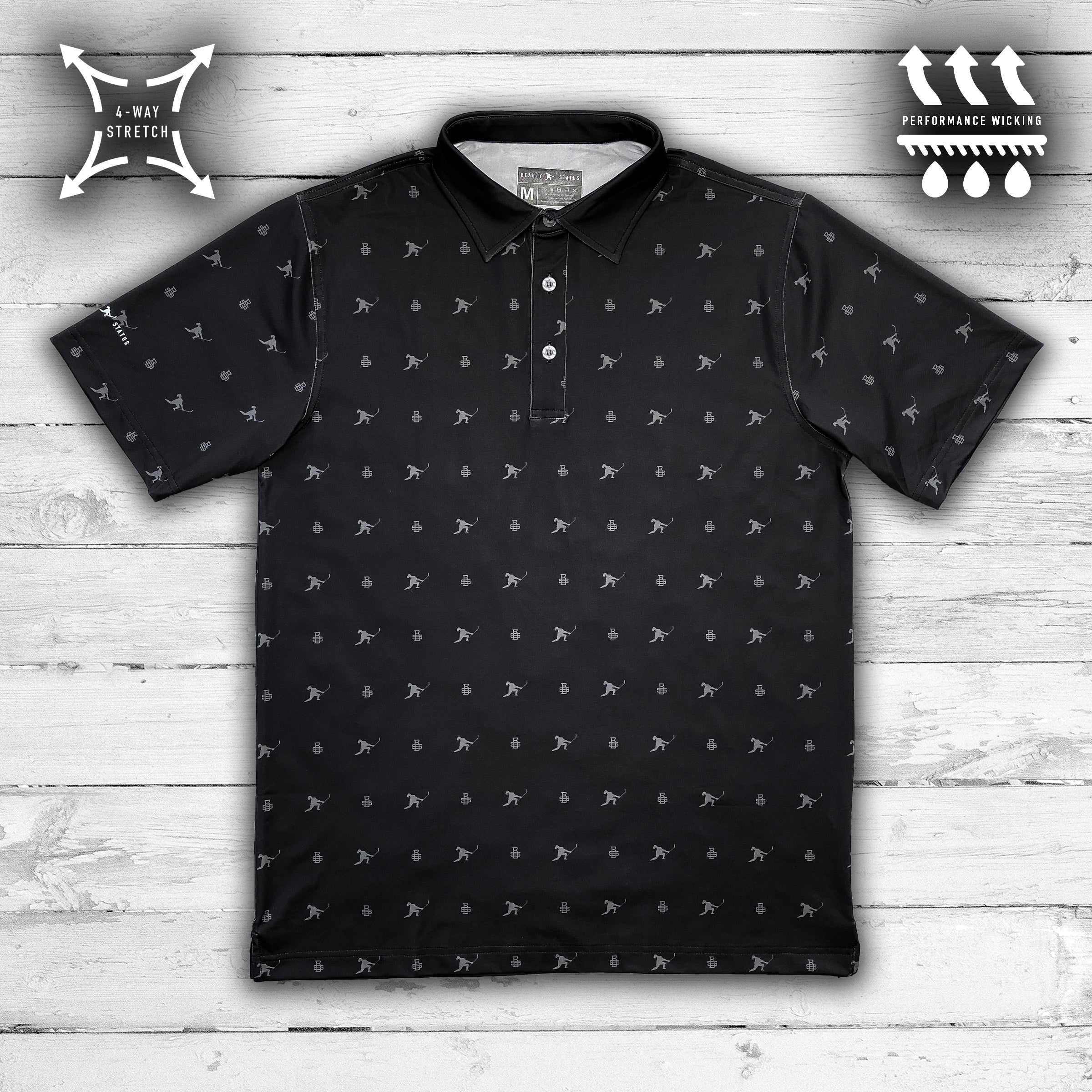 Team Issued *Performance Stretch Polo (Black)