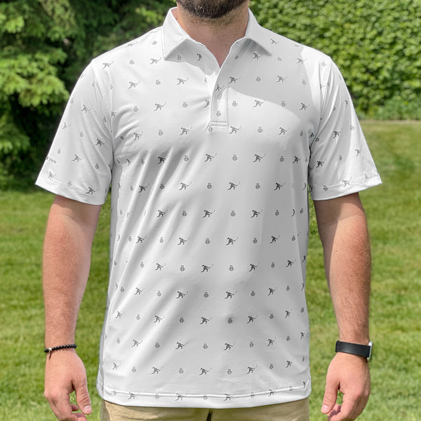 Team Issued *Performance Stretch Polo (White) Beauty Status Hockey Co.